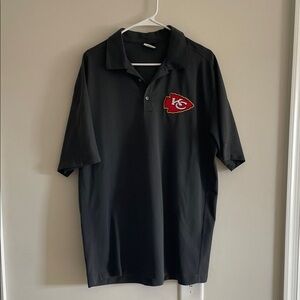 Nike Black Polo with Red & Gold Chiefs Crest